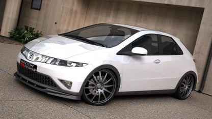 Maxton Design HO-CI-8-FD1T Front Splitter Honda Civic MK8 (Pre-Facelift) | ML Performance UK Car Parts