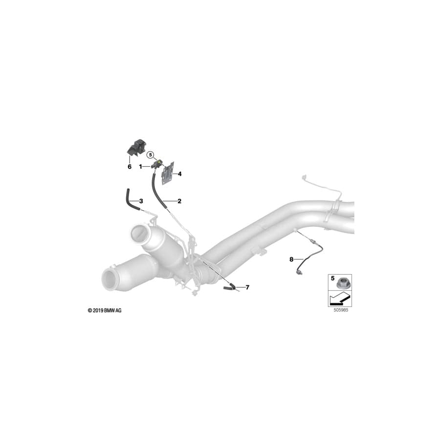 Genuine BMW 11789488323 Temperature Sensor, Exhaust L=300 (Inc. X3 M & X4 M)