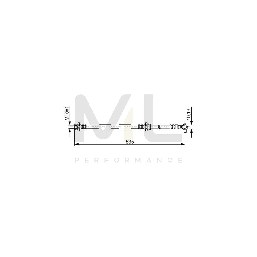 BOSCH 1 987 481 313 Brake Hose for NISSAN Maxima V QX Saloon (A33) 535mm | ML Performance Car Parts