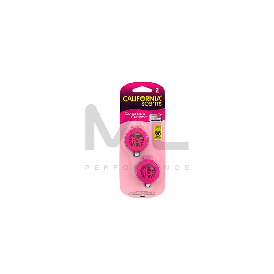 California Scents 2pc. Mini Diffuser Car Air Freshener - Coronado Cherry