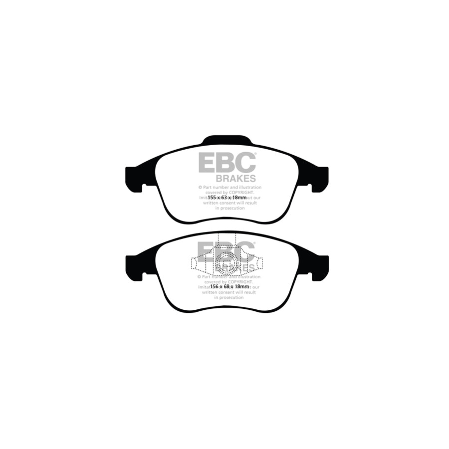 EBC DP41993R Renault Laguna 3 Yellowstuff Front Brake Pads - ATE Caliper 2 | ML Performance UK Car Parts