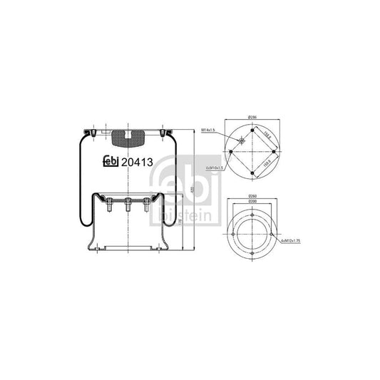 Febi Bilstein 20413 Boot, Air Suspension