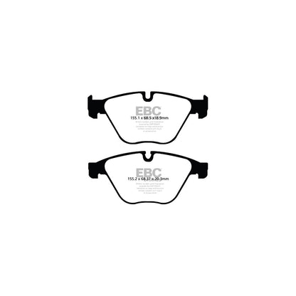 EBC PD02KF590 BMW F10 F11 Redstuff Front Brake Pad & Plain Disc Kit - TRW Caliper 2 | ML Performance UK Car Parts