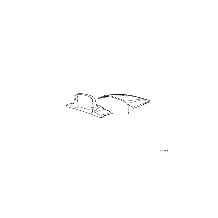 Genuine BMW 65131386213 E24 Cover Left LOTOSWEISS (Inc. M635CSi, 635CSi & M6)