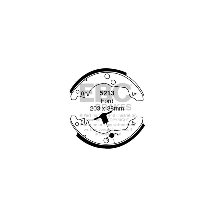 EBC 5213 Ford Rear Brake Shoes 1 | ML Performance UK Car Parts