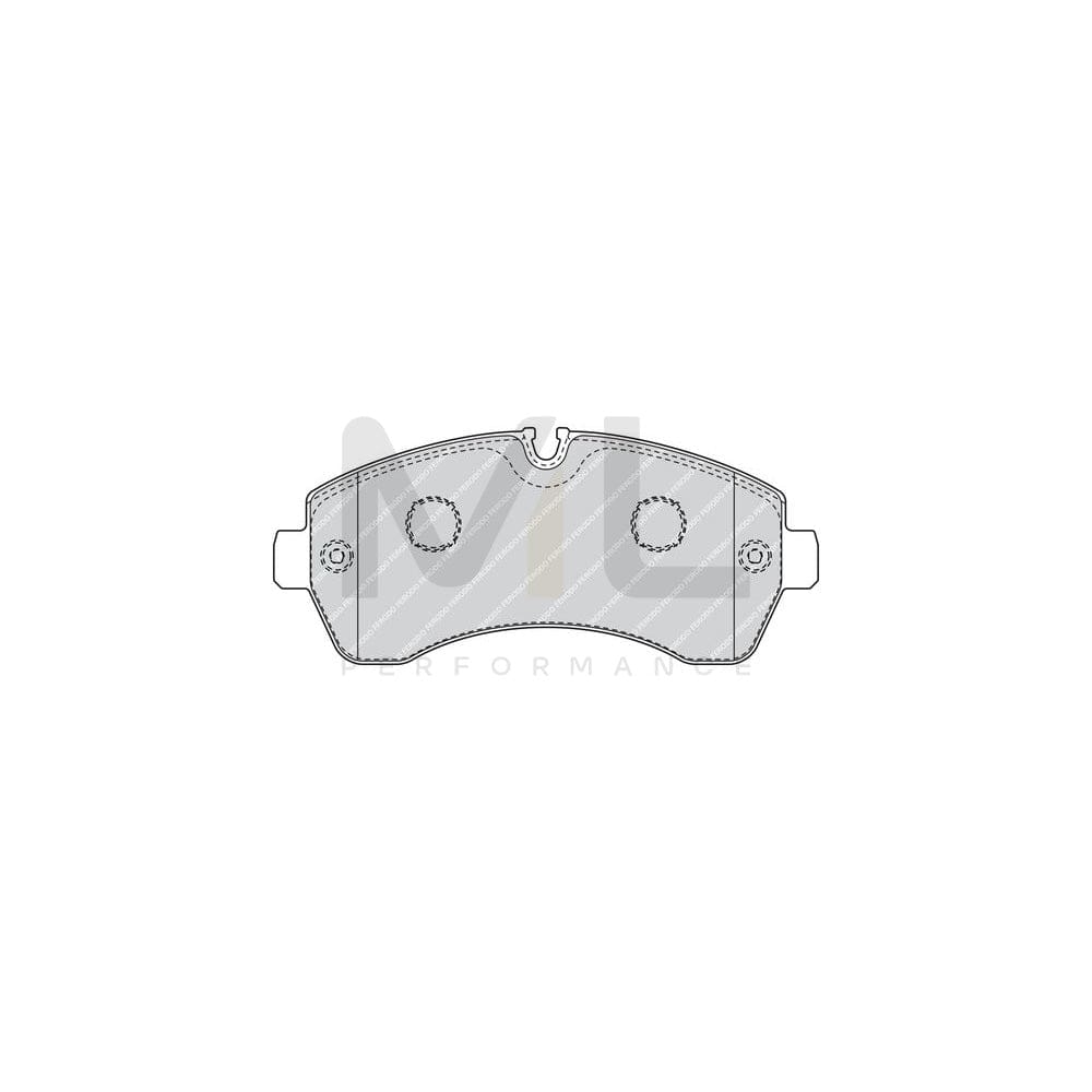 Ferodo Premier Eco Friction FVR4470 Brake Pad Set Suitable for Mercedes-Benz Sprinter Prepared for Wear Indicator, With Brake Caliper Screws, With Accessories