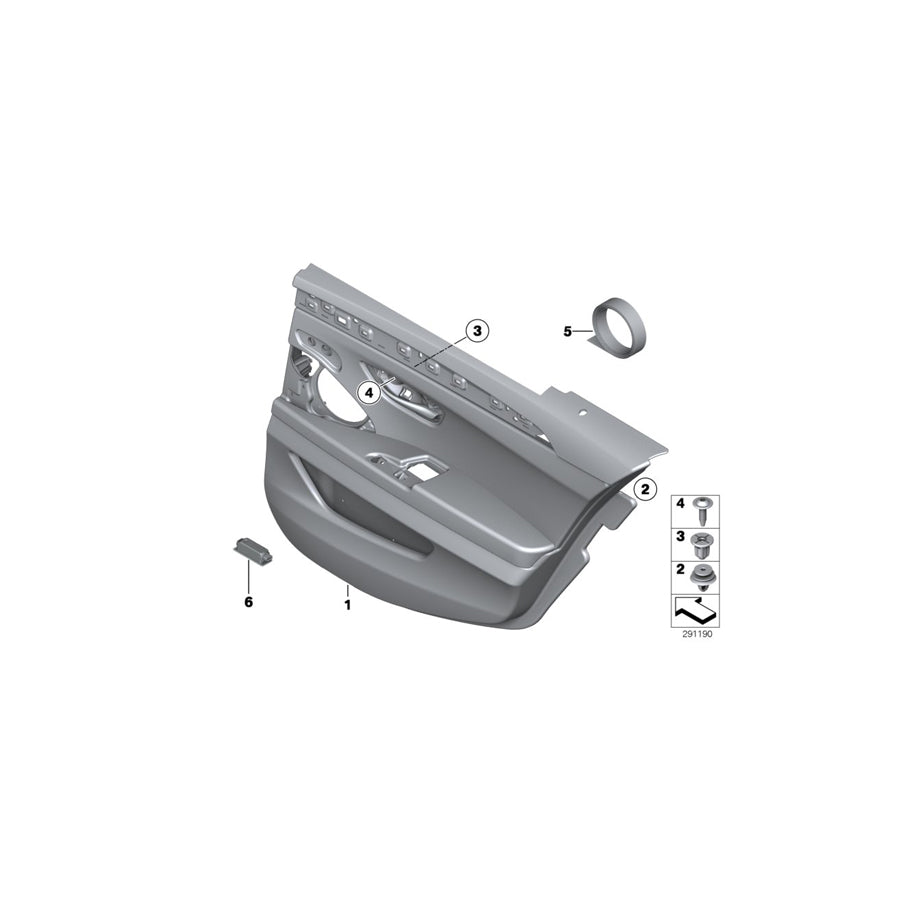 Genuine BMW 51427273190 F10 F11 Door Trim Panel, Rear, Right VENETOBEIGE (Inc. 525dX, 525d & 550iX)