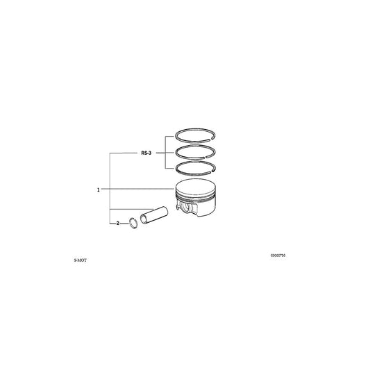 Genuine BMW 11251405264 E36 Piston Kit 86,365mm (Inc. Z3 M & E36 M3)