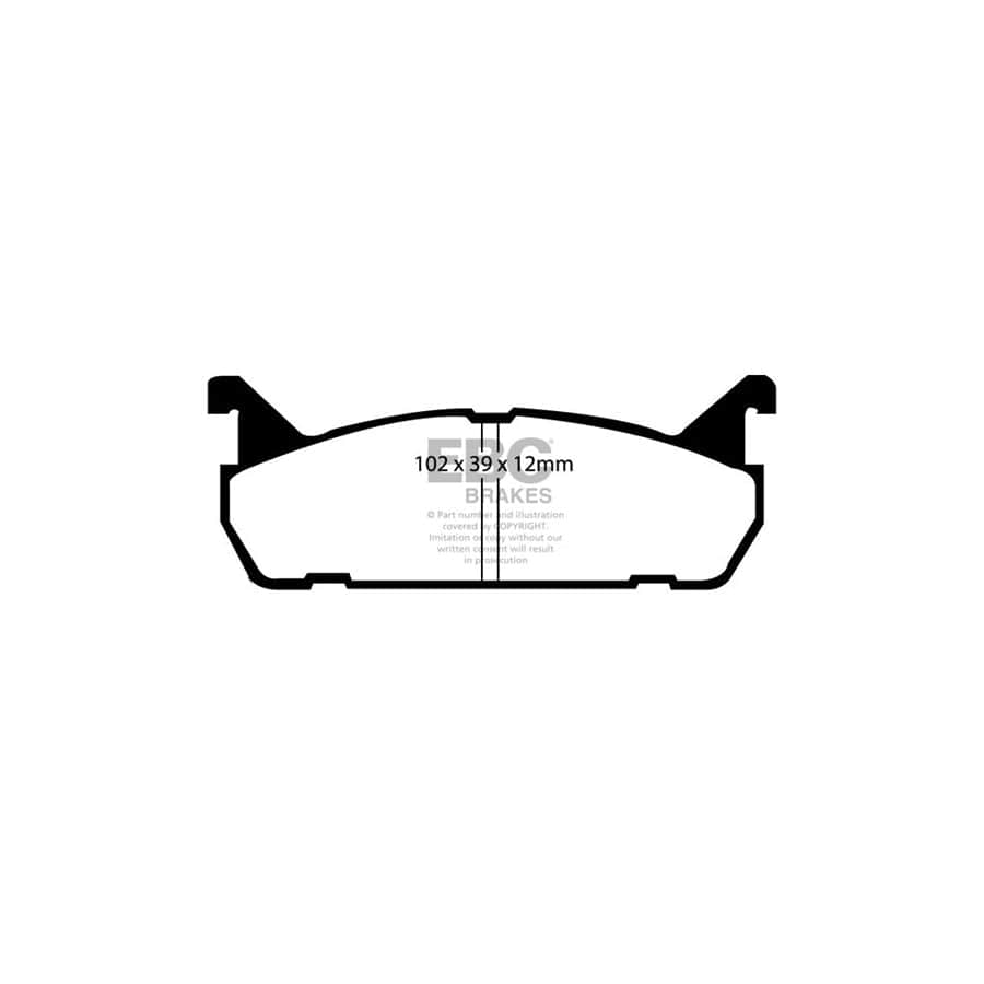 EBC PD03KR417 Mazda Yellowstuff Rear Brake Pad & Plain Disc Kit - Akebono Caliper (Inc. Mazda 323 & MX5 Mk1) 2 | ML Performance UK Car Parts