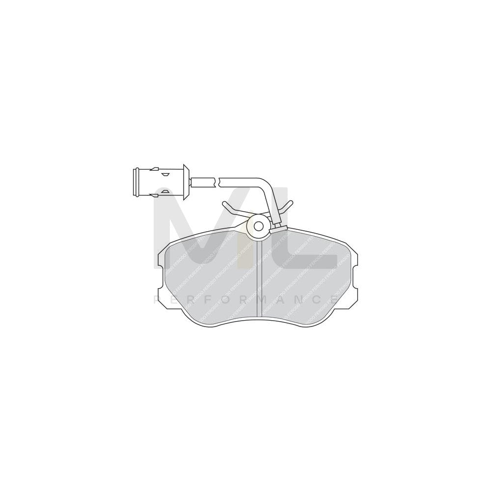 Ferodo Premier FDB651 Brake Pad Set Incl. Wear Warning Contact