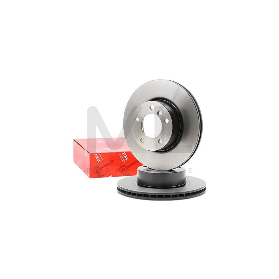 TRW DF4459 Brake Disc Vented, Painted, High-carbon  - 1 piece