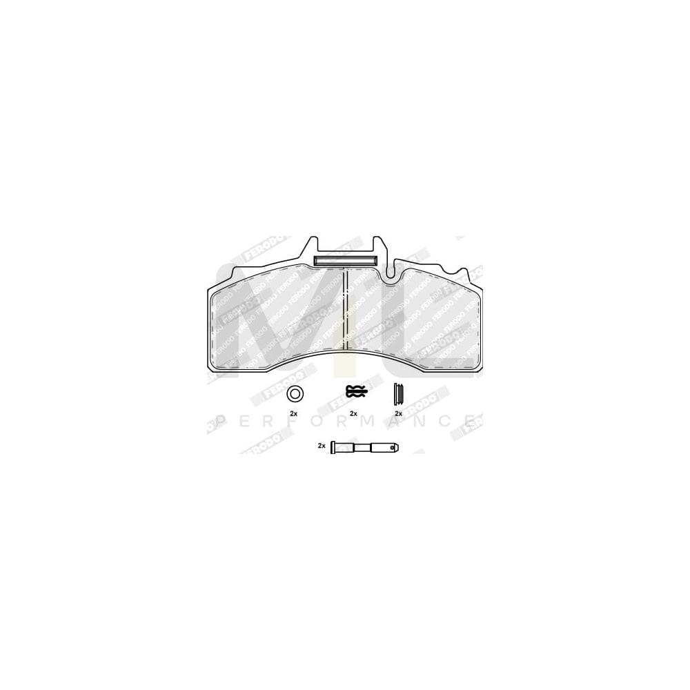Ferodo FCV4282B Brake Pad Set Prepared for Wear Indicator, With Accessories