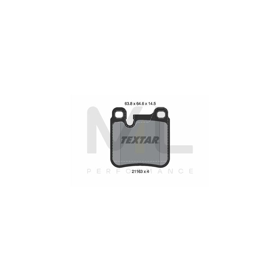 TEXTAR 2116301 Brake pad set for PORSCHE 911 prepared for wear indicator