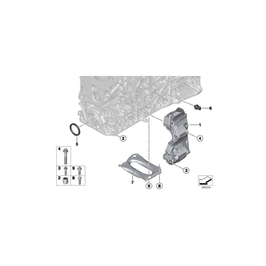 Genuine BMW 11418512686 F12 F06 F31 Asa-Bolt M8X16 (Inc. X6 M50dX, X5 M50dX & 740d)