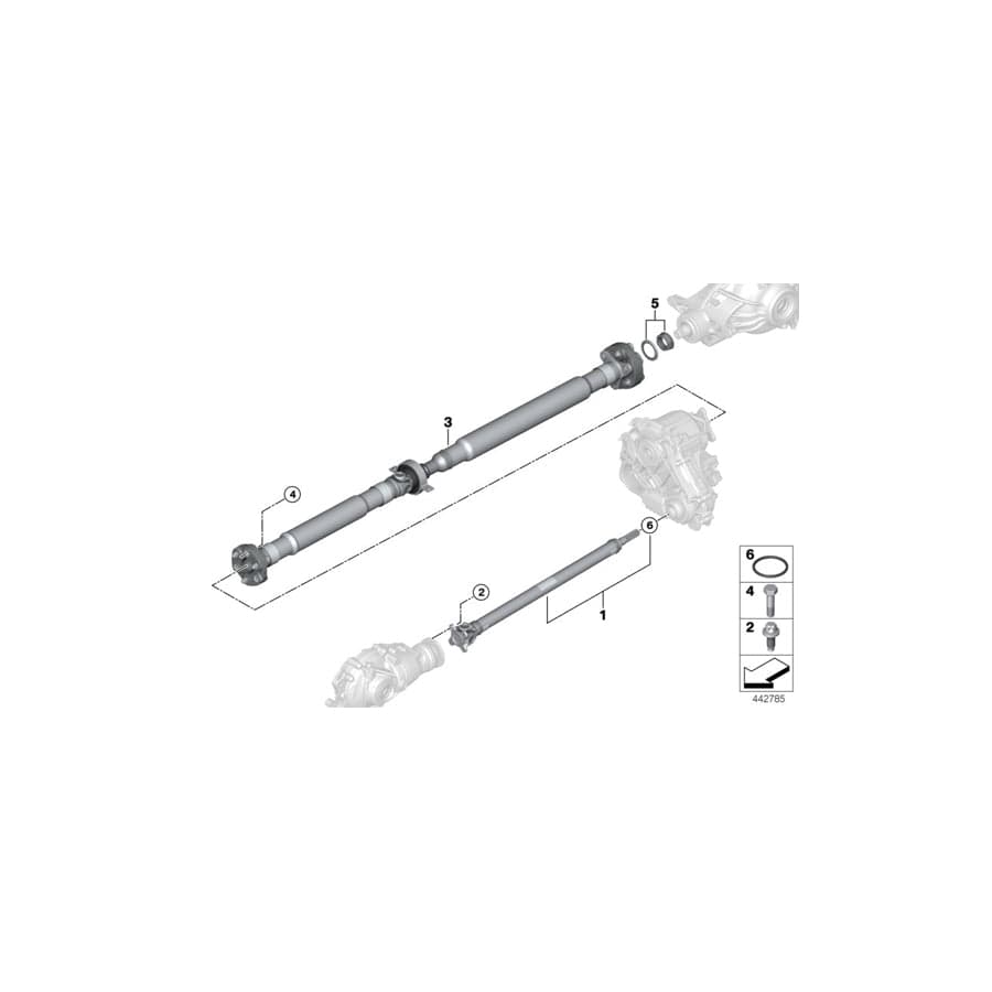 Genuine BMW 26109469479 G16 Drive Shaft Automatic Transmission L=1473 mm (Inc. 840iX)