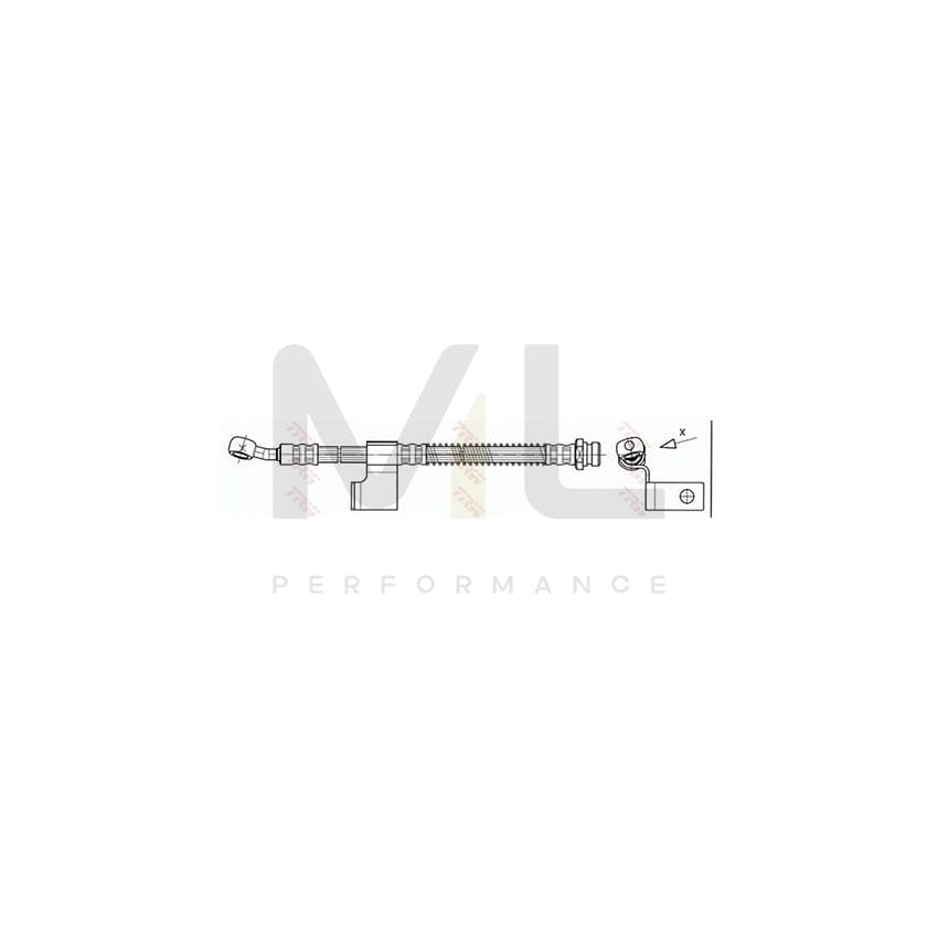 TRW PHD530 Brake Hose for HYUNDAI Matrix (FC) 525mm, M10x1