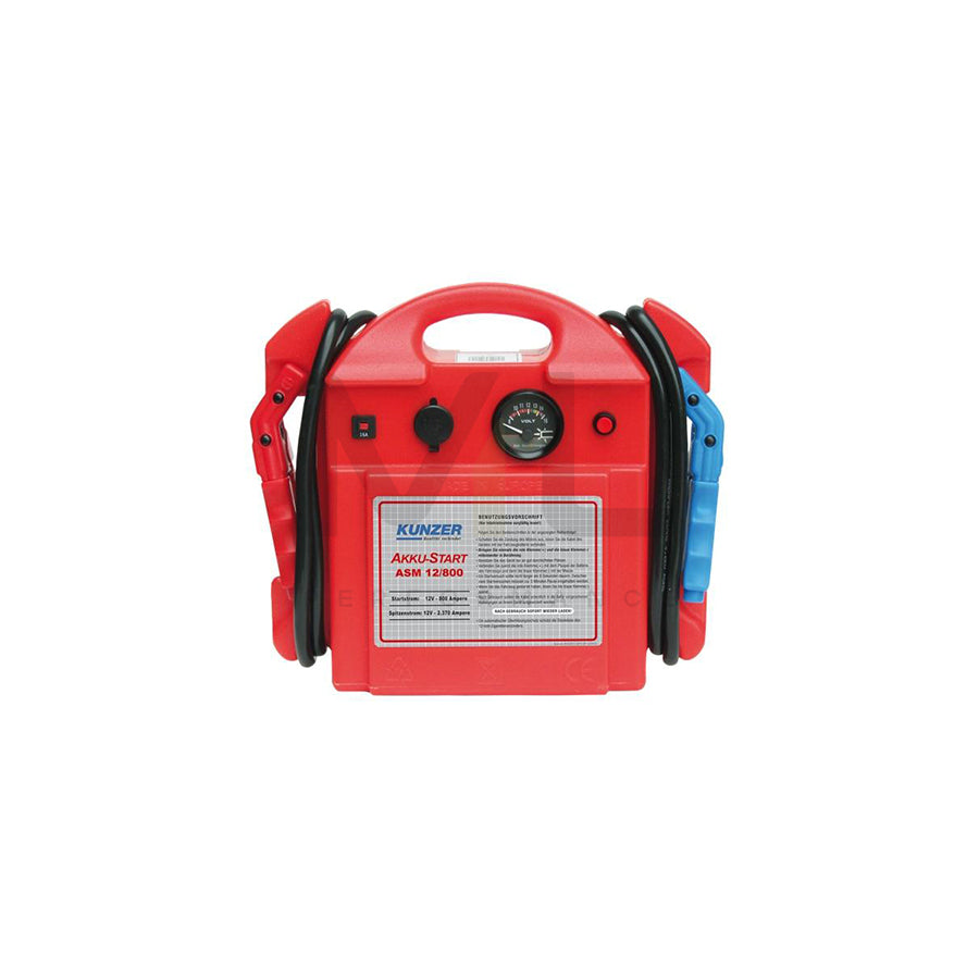 KUNZER ASM 12/800 Battery Charger with jump starter, 12V, 20Ah