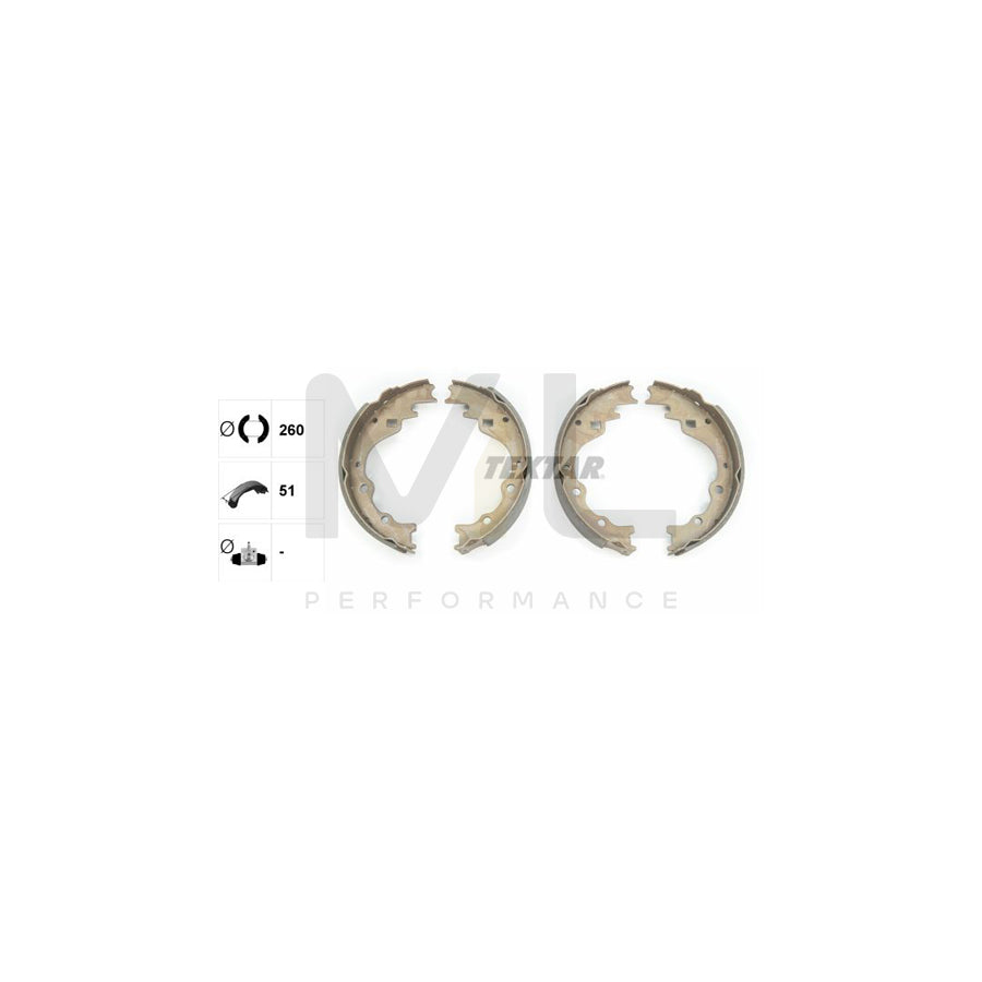 TEXTAR 91040100 Brake Shoe Set without handbrake lever
