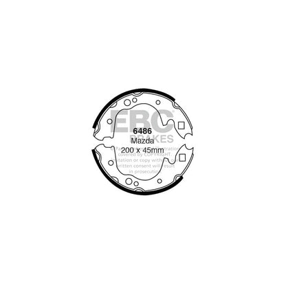 EBC 6486 Mazda E1600 Panel Van Rear Brake Shoes 1 | ML Performance UK Car Parts