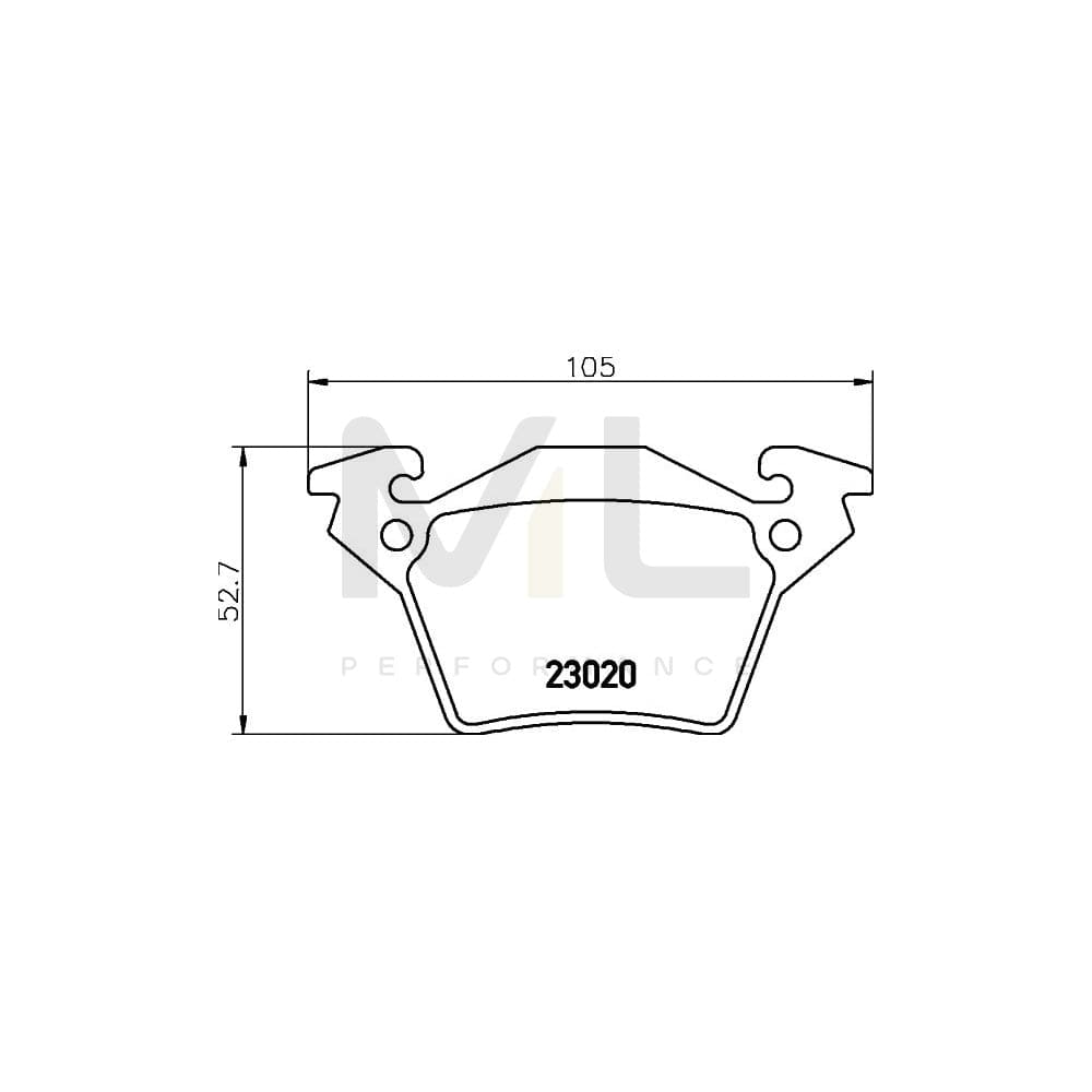 Hella 8DB 355 008-641 Brake Pad Set Prepared For Wear Indicator | ML Performance Car Parts