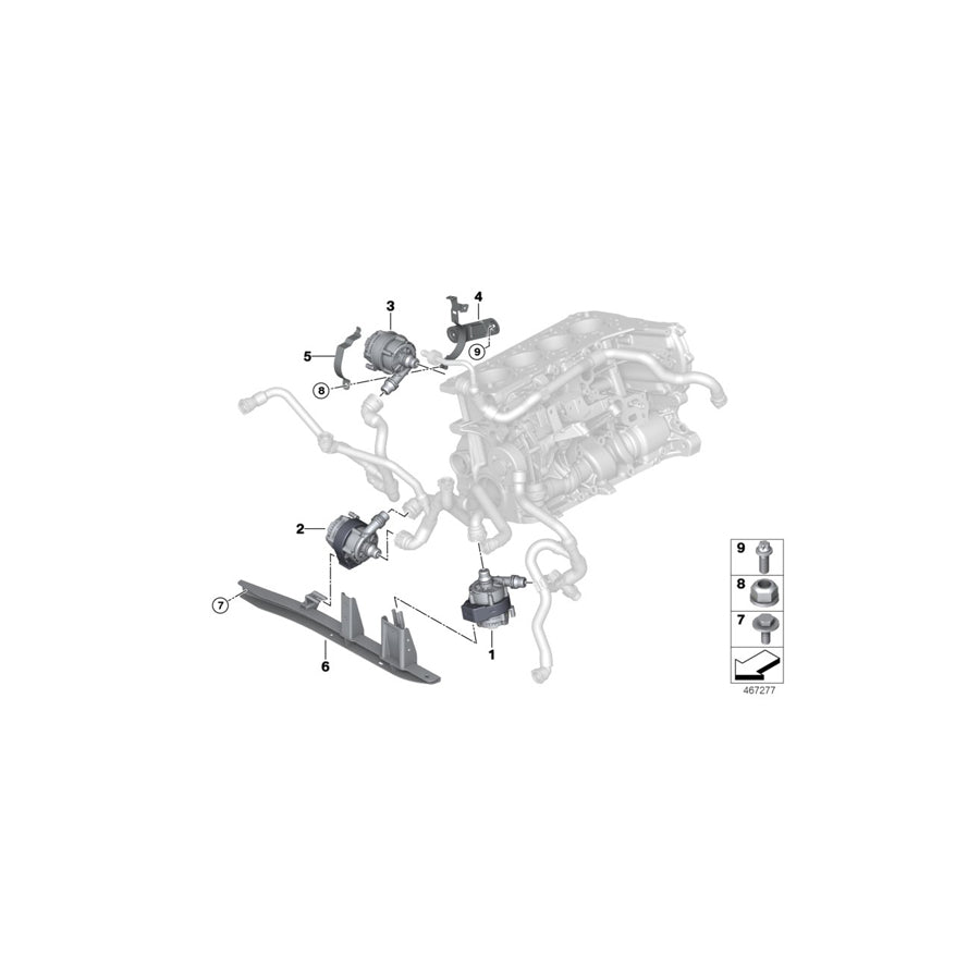 Genuine BMW 11518638239 F30 Auxiliary Water Pump (Inc. 330e)