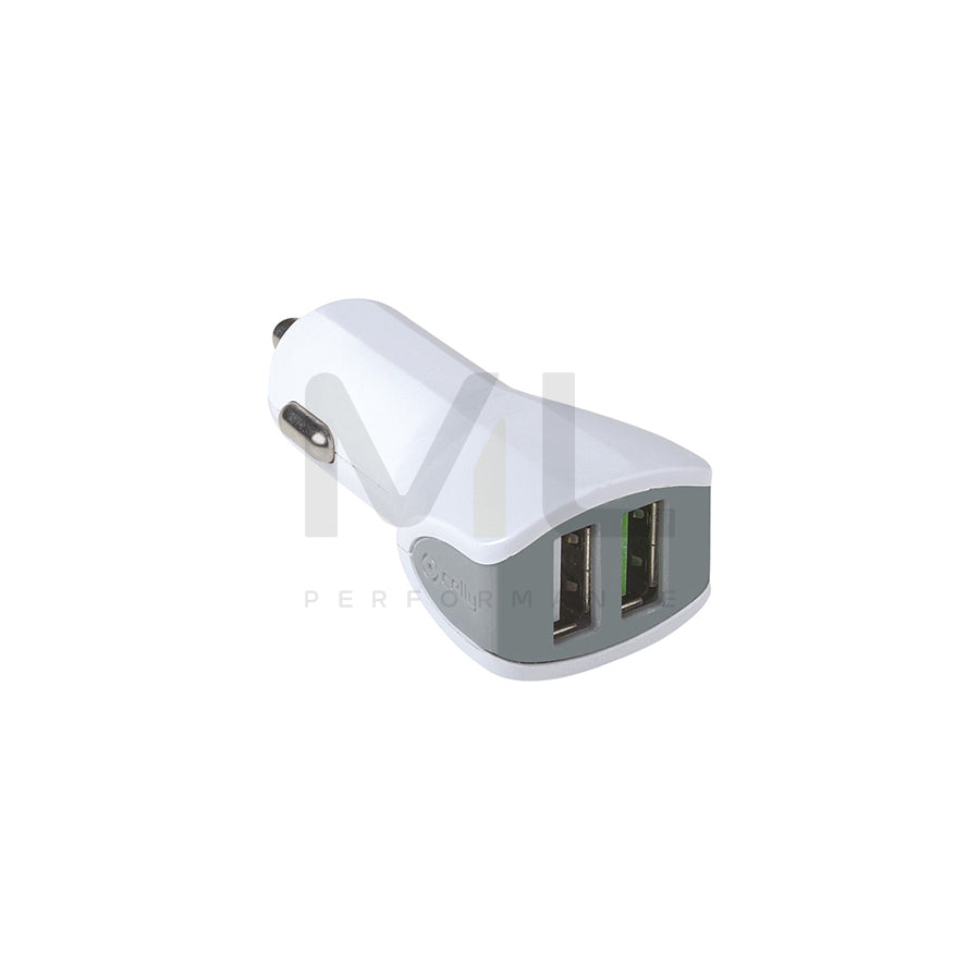 Celly Car Charger CC2USBTURBOWH In-car charger 12-24VV, Number of inlets/outlets: 2, White