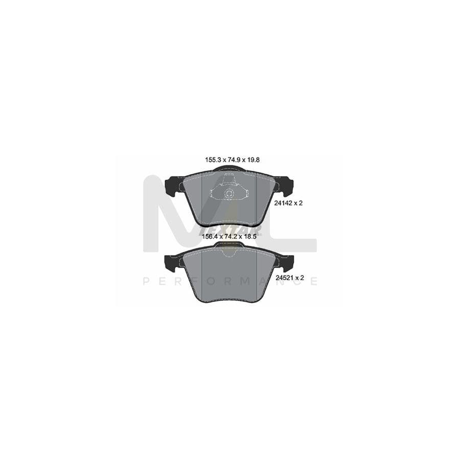 TEXTAR 2414201 Brake pad set not prepared for wear indicator