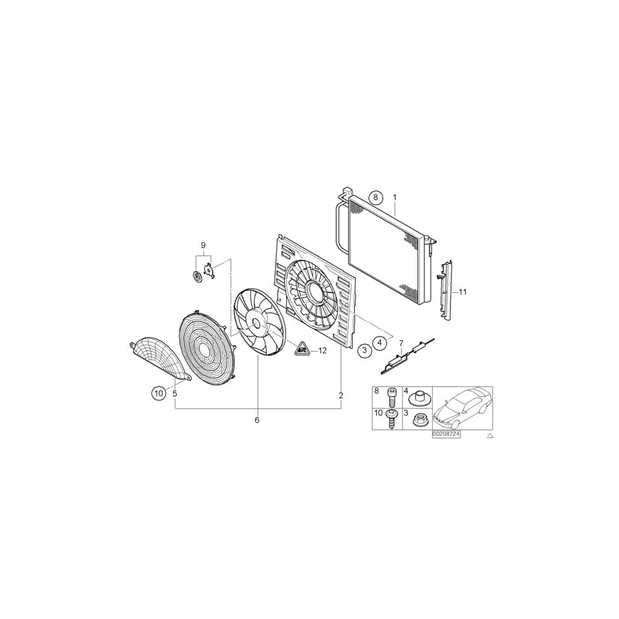 Genuine BMW 64546919056 E38 Pusher Fan (Inc. 740d)