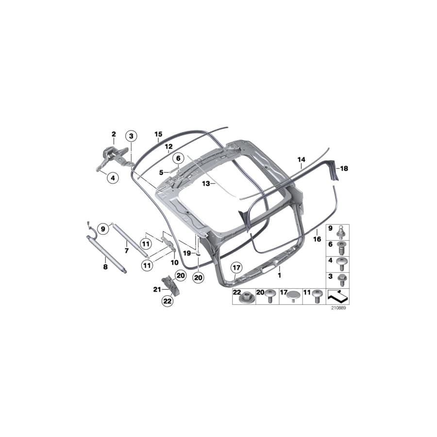 Genuine BMW 51247201570 F07 Linkage Lever, Spring Support, Right (Inc. 535i, 535iX & 530dX)
