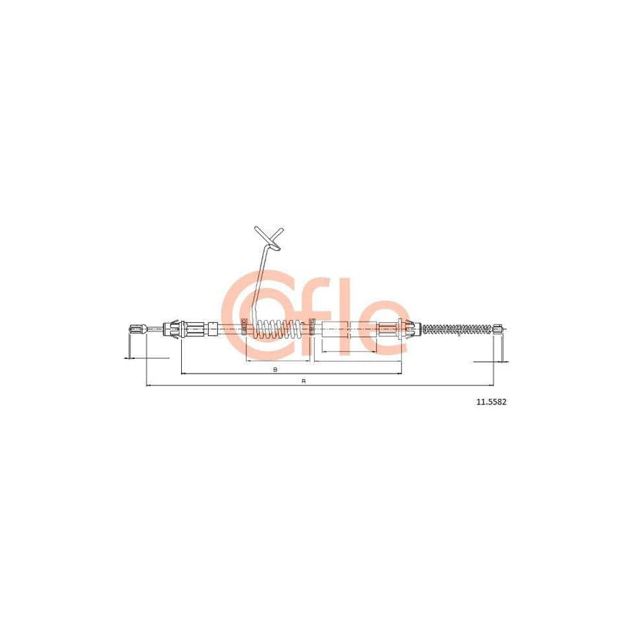 Cofle 92.11.5582 Hand Brake Cable for Ford Transit