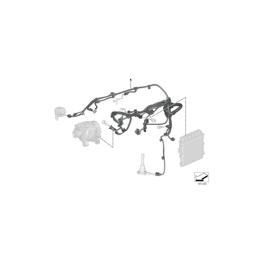 Genuine BMW 12518664886 G20 G29 Wiring Harness, Eng. Sensoric Module 1 (Inc. M340i & Z4 M40i)