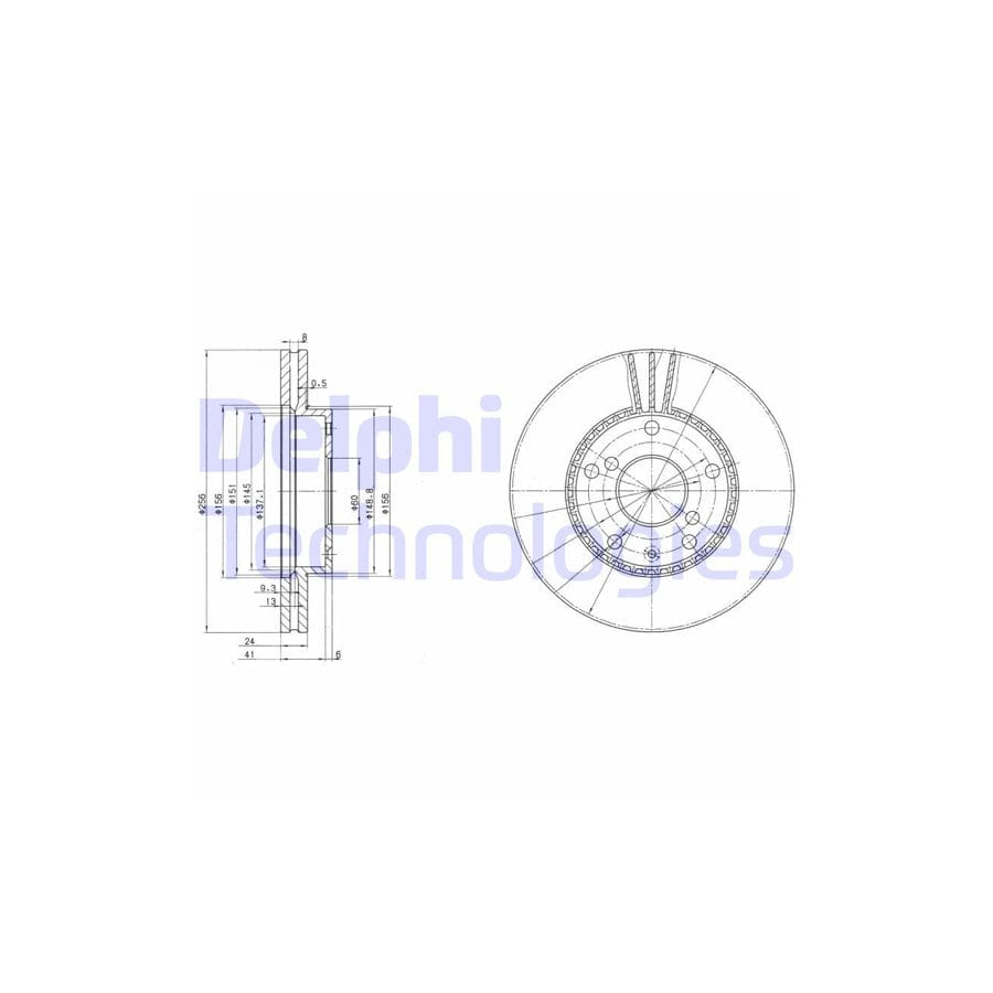 Delphi Bg3531 Brake Disc For Daewoo Leganza
