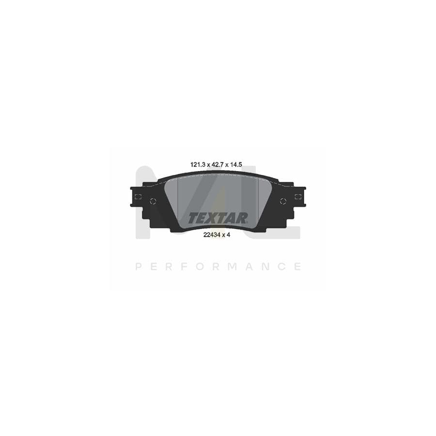 TEXTAR 2243401 Brake pad set not prepared for wear indicator