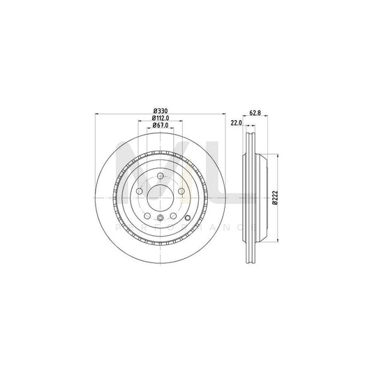 HELLA PRO 8DD 355 113-231 Brake Disc Externally Vented, Coated, without wheel hub, without wheel studs | ML Performance Car Parts