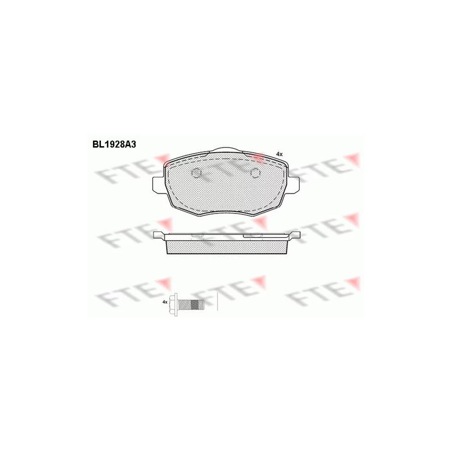 FTE Bl1928A3 Brake Pad Set for Lancia Ypsilon II (843)