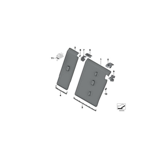 Genuine BMW 52207498877 G05 Trim Panel Rear Panel, Left ANTHRAZIT (Inc. X5)