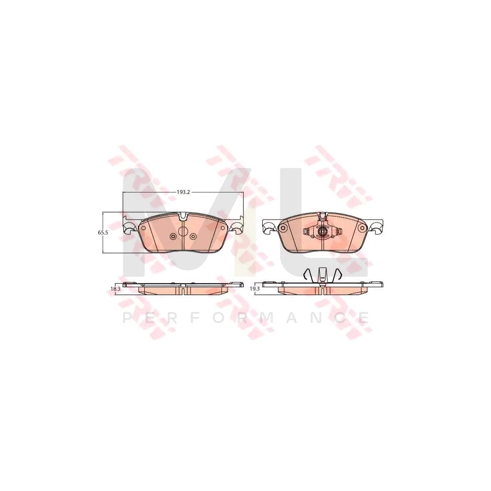 TRW Gdb2100 Brake Pad Set Prepared For Wear Indicator