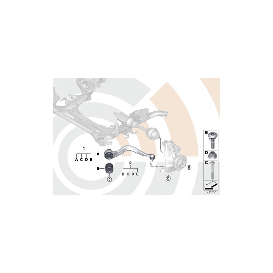 Genuine BMW 31102467057 F31 F30 F21 Repair Kit Hydro Mount VALUE LINE (Inc. 328dX, 318dX & 330dX)