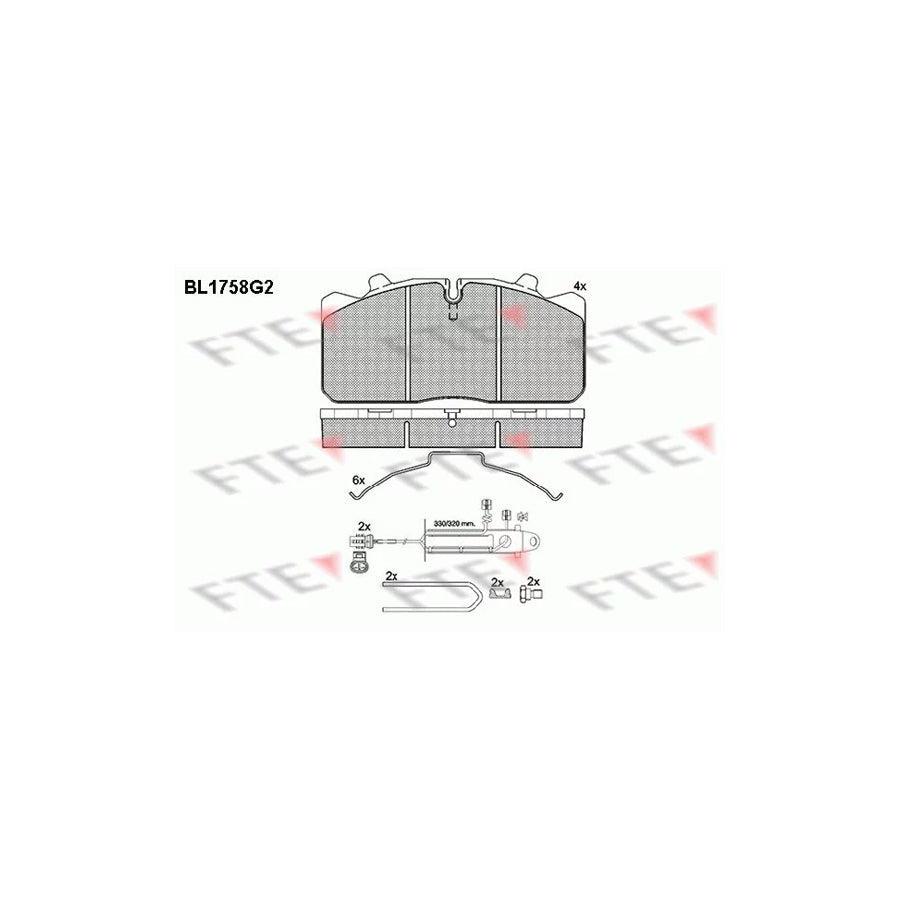 FTE 9500042 Brake Pad Set
