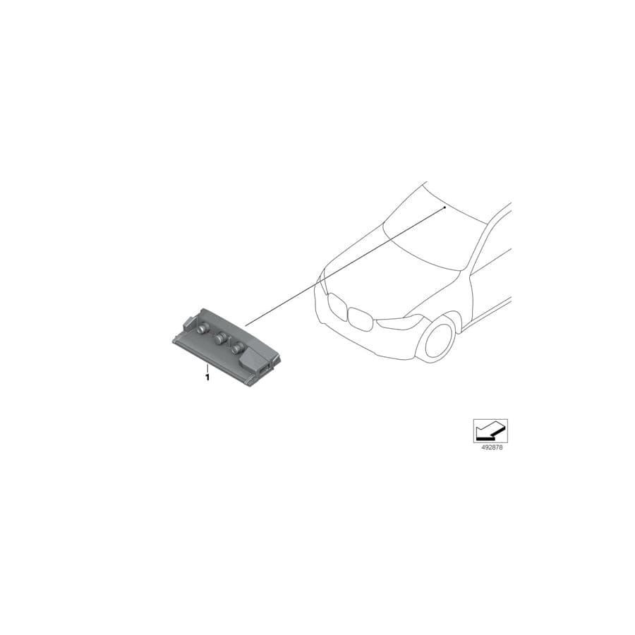 Genuine BMW 66519891537 G15 G05 G20 Kafas Camera MID (Inc. X5 40iX, 330d & 320d)