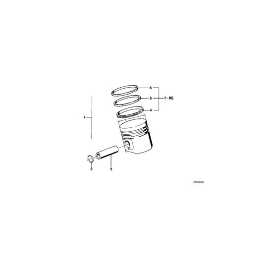 Genuine BMW 11251705322 E30 E34 E28 Mahle Piston 79,980mm (Inc. 320i & 520i)