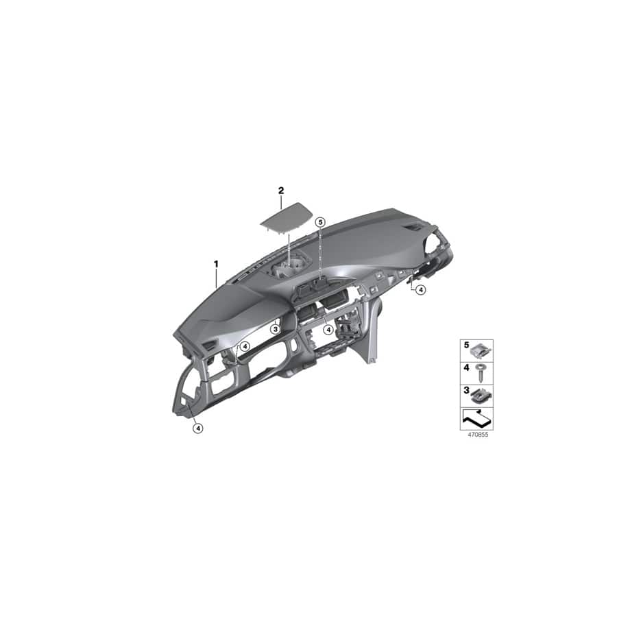 Genuine BMW 51459247999 F31 F30 F32 Instrument Panel Headup Display OYSTER/SCHWARZ (Inc. 318dX, 328d & 420dX)