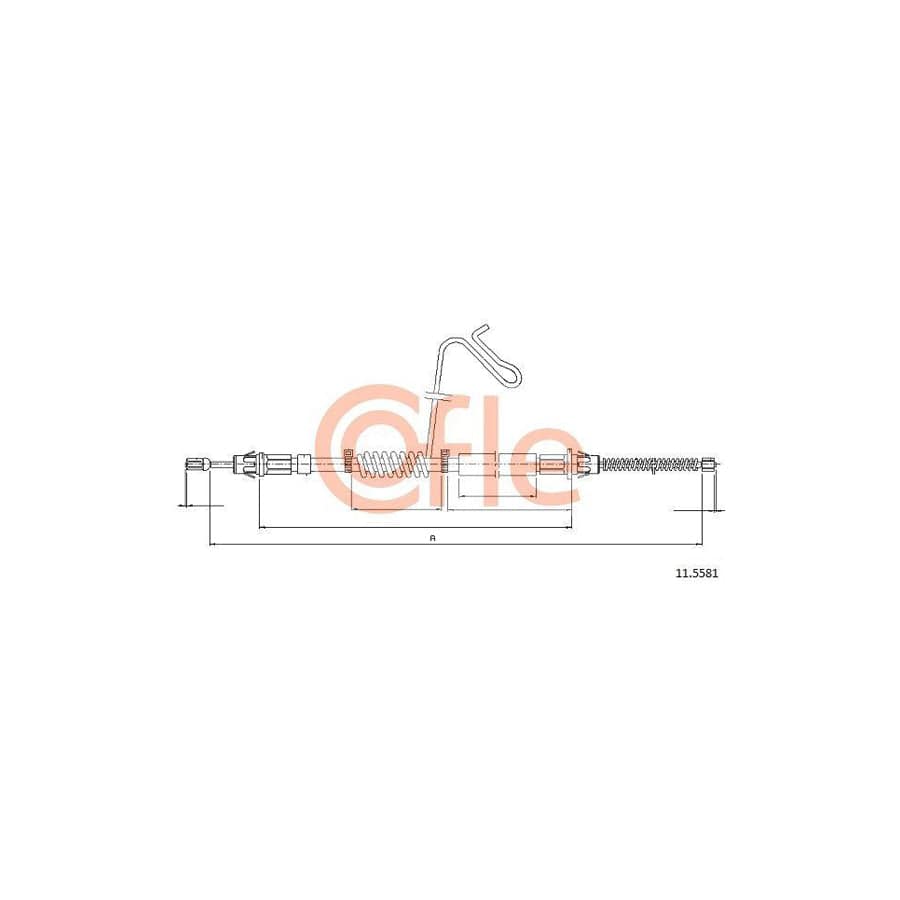 Cofle 92.11.5581 Hand Brake Cable for Ford Transit