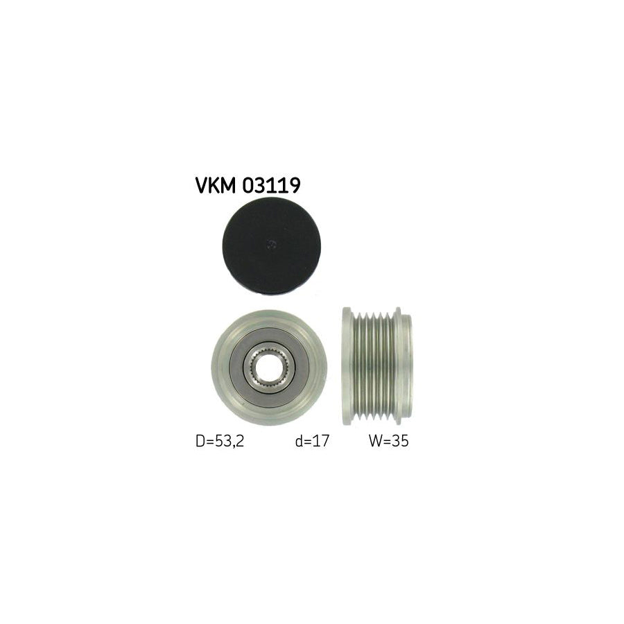 Skf Vkm 03119 Alternator Freewheel Clutch For VW Passat
