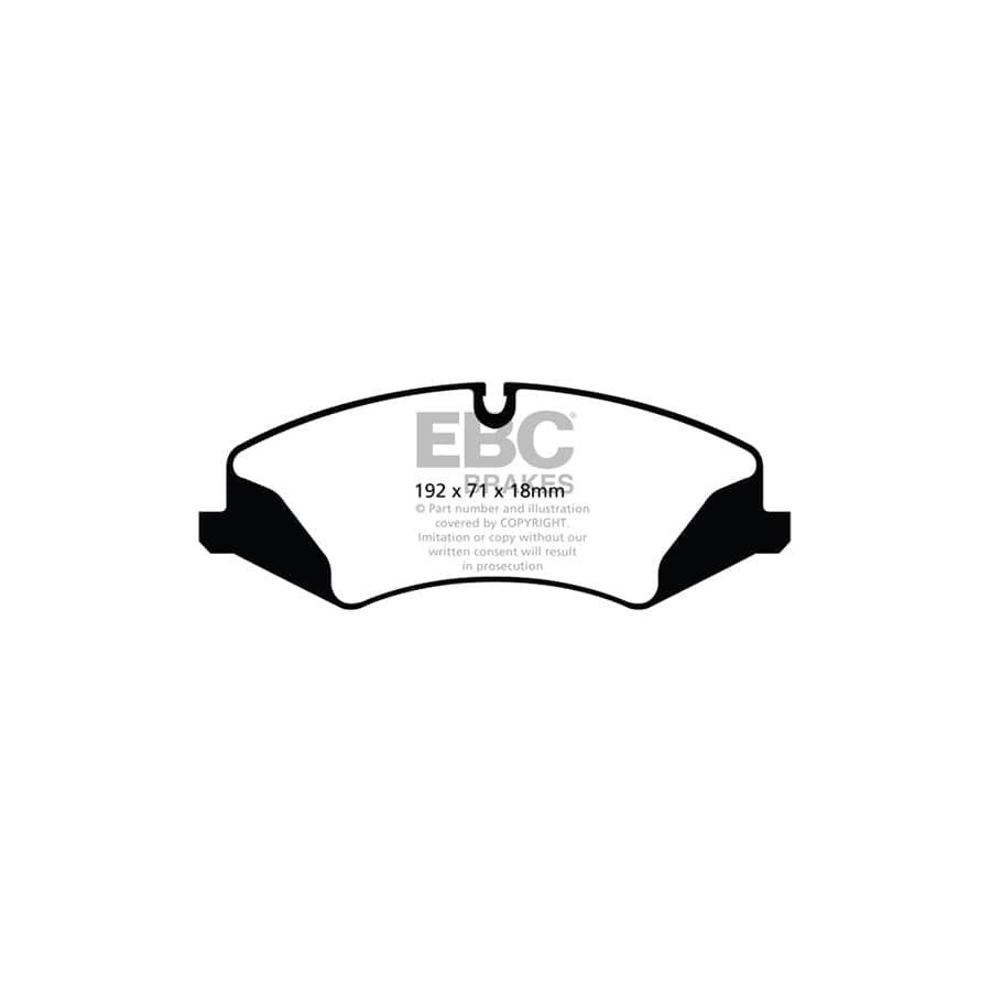 EBC PD08KF307 Land Rover Range Rover Yellowstuff Front Brake Pad & USR Disc Kit - TRW Caliper 2 | ML Performance UK Car Parts