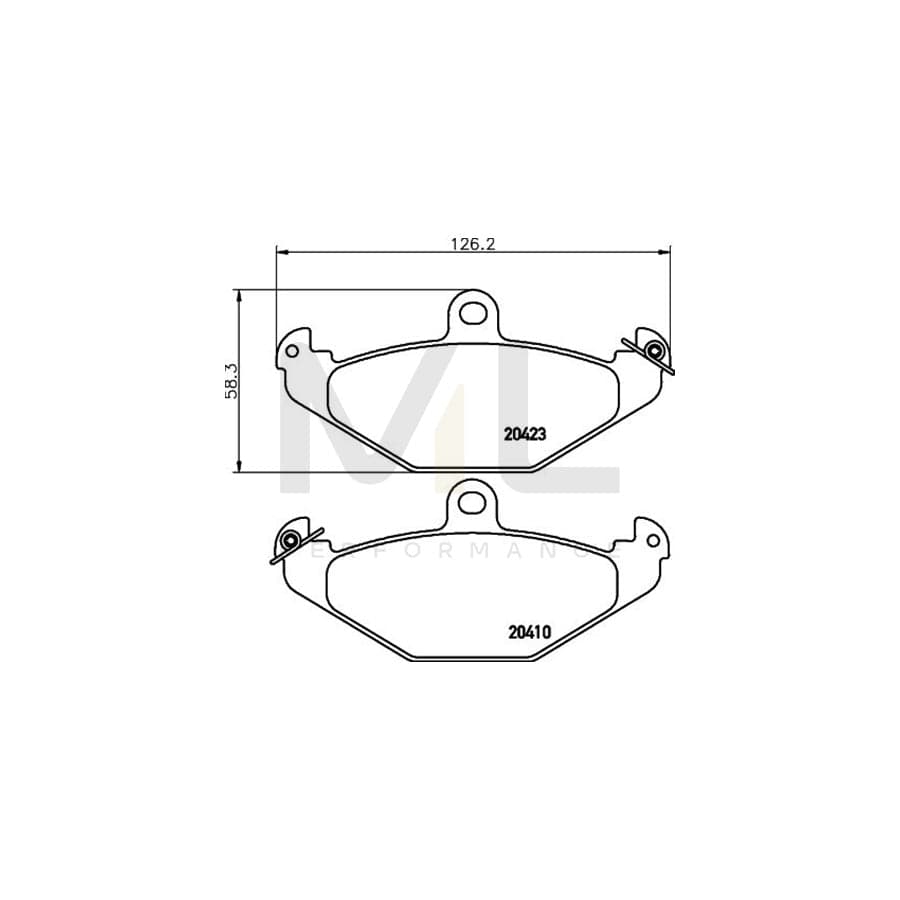TEXTAR 2041002 Brake pad set not prepared for wear indicator