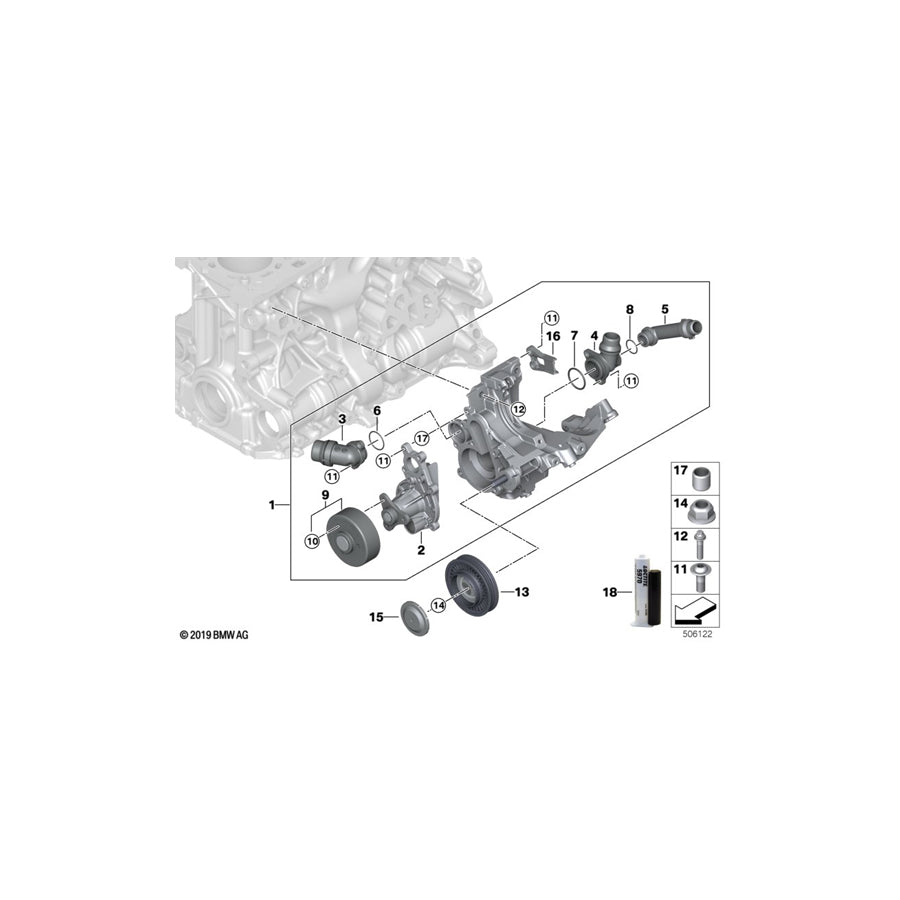 Genuine BMW 11518742631 G20 G01 Connector NW16 (Inc. 330e & X3 30eX)