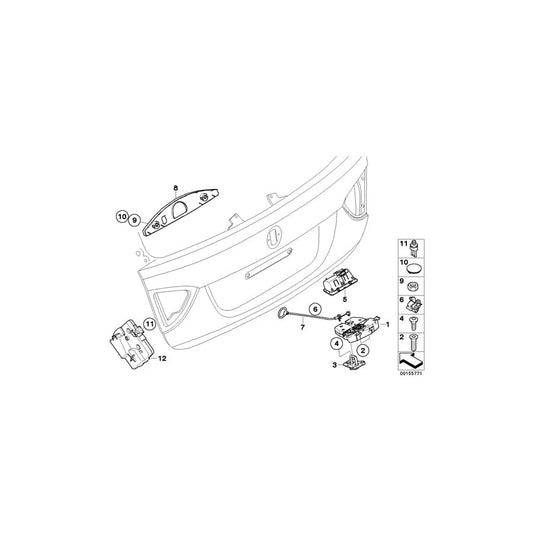 Genuine BMW 51247149539 E91 Bowden Cable, Emergency Unlocking (Inc. 325d, 330i & 316d)