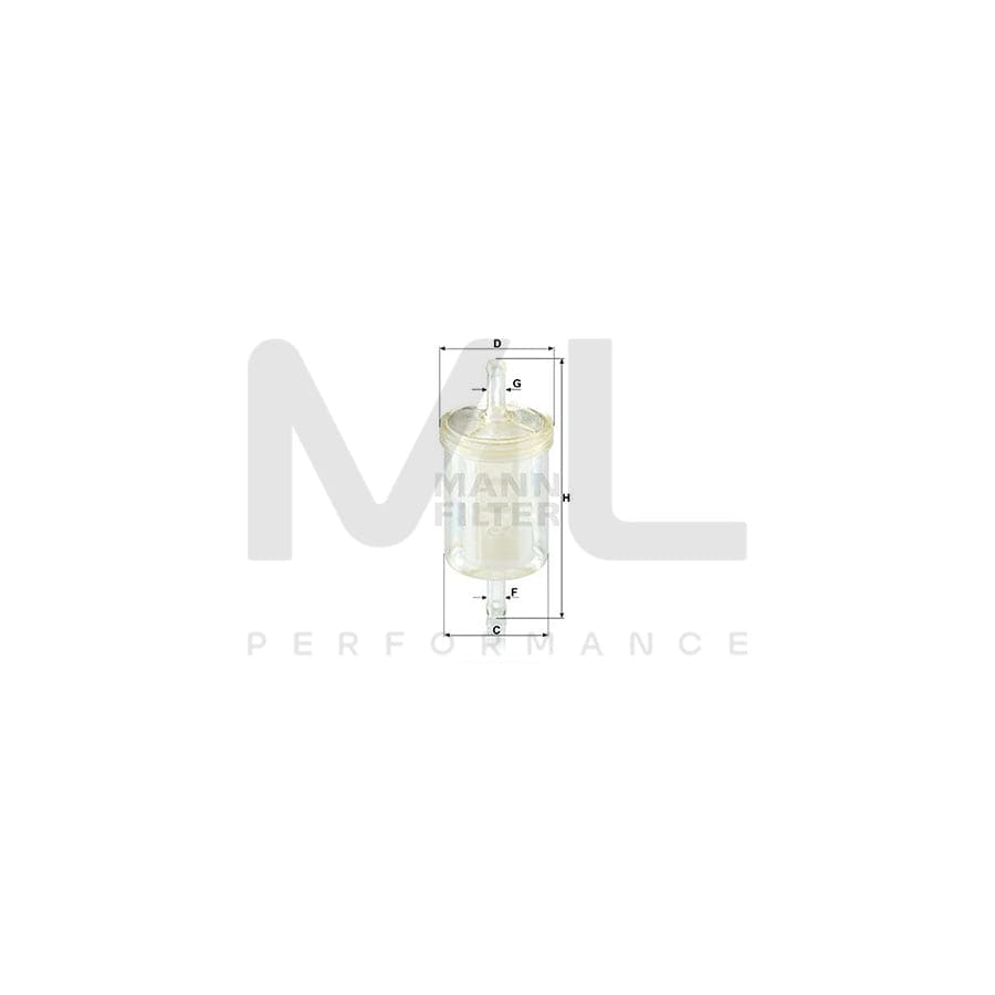 MANN-FILTER WK 43/13 Fuel filter for NISSAN Patrol Hardtop (K160) In-Line Filter