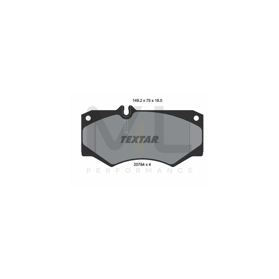 TEXTAR 2078401 Brake pad set prepared for wear indicator